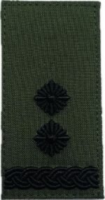 Погон Підполковник 3D (чорна нитка, на липучці) Олива