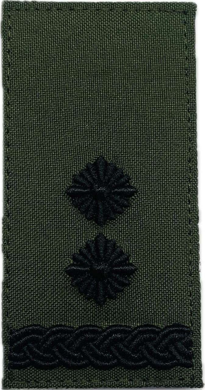 6862903387_pogon-pidpolkovnik-3d Погон Підполковник 3D (чорна нитка, на липучці) Олива - Image 1