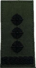 Погон Полковник 3D (чорна нитка, на липучці) Олива