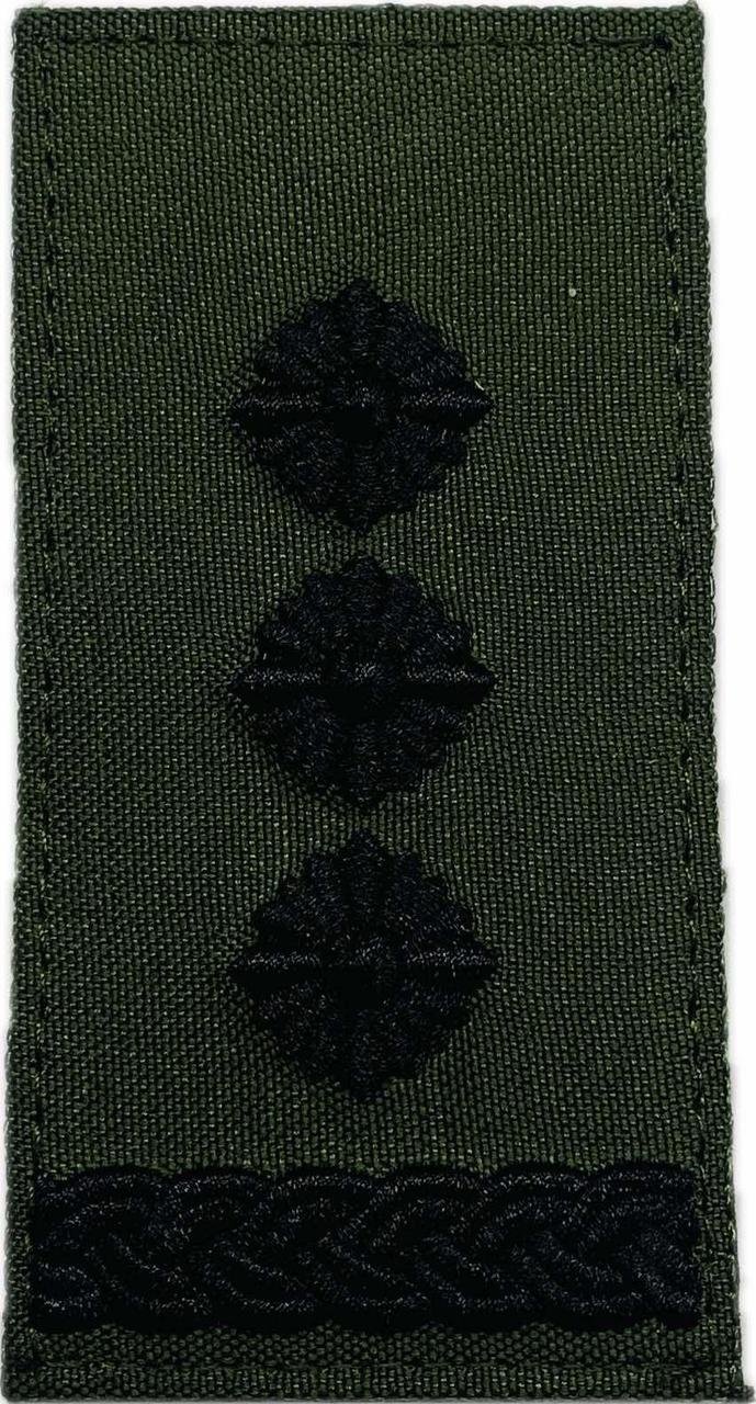 6862904316_pogon-polkovnik-3d Погон Полковник 3D (чорна нитка, на липучці) Олива - Image 1