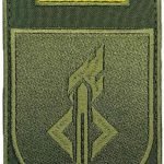 Шеврон-заглушка на липучці Національна академія сухопутних військ Олива