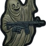 Нашивка Привид оптиміст 3d PVC Олива