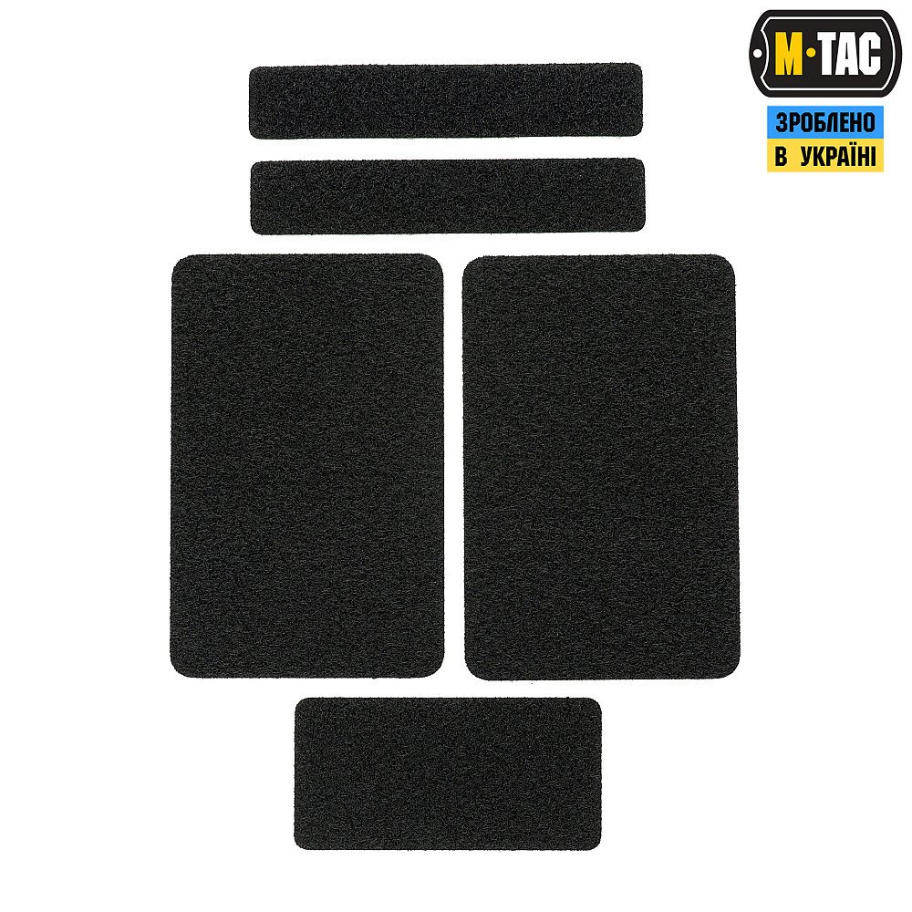3173856953_komplekt-lipuchok-dlya Комплект липучок для шевронів/погонів (5 шт) Black, Нашивки - Image 1