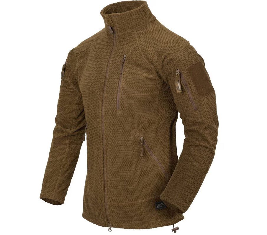 Толстовка Helikon Alpha Tactical Coyote – легка флісова тактична куртка для військових та силових структур Толстовка тактична Helikon Alpha Tactical Coyote XS - Image 1