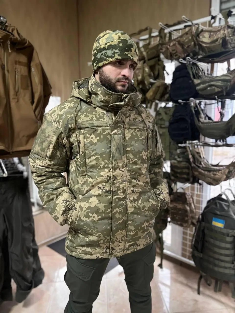 KORKA Nord Storm Winter middle — тепла тактична куртка у камуфляжі піксель Куртка Korka Nord Storm Winter middle піксель - Image 1