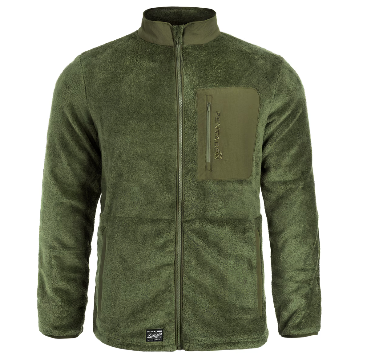 Флісова тактична кофта Pentagon Grizzly Full Zip Olive — тепла комфортна військова толстовка | Військторг БОЄЦЬ Львів Флісова тактична кофта Pentagon Grizzly Full Zip Olive - Зображення 1